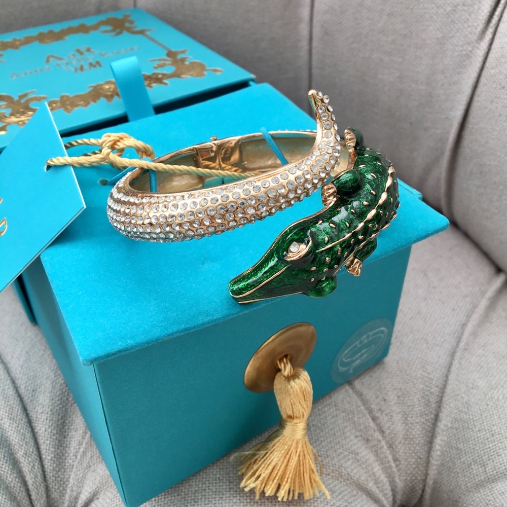 💚 New ANNA DELLO RUSSO X H&M CROCODILE BRACELET BANGLE statement Jewelry